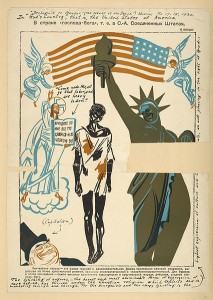 Russian picture depicting racism in American in the 1930's